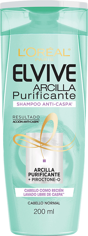 Shampoo 200ml Arcilla Purificante Shampoo Anti Caspa Elvive Arcilla Purificante Packshot